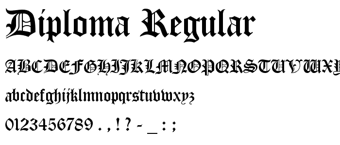 Diploma Regular font